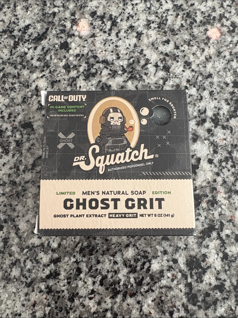 limited edition Dr squatch Ghost Grit soap